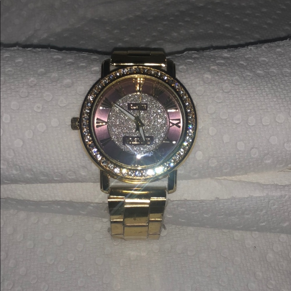Gold pink watch